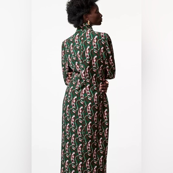 NWT ZARA Blogger’s Favorite High Neck Maxi Dress Size XS - Picture 5 of 13